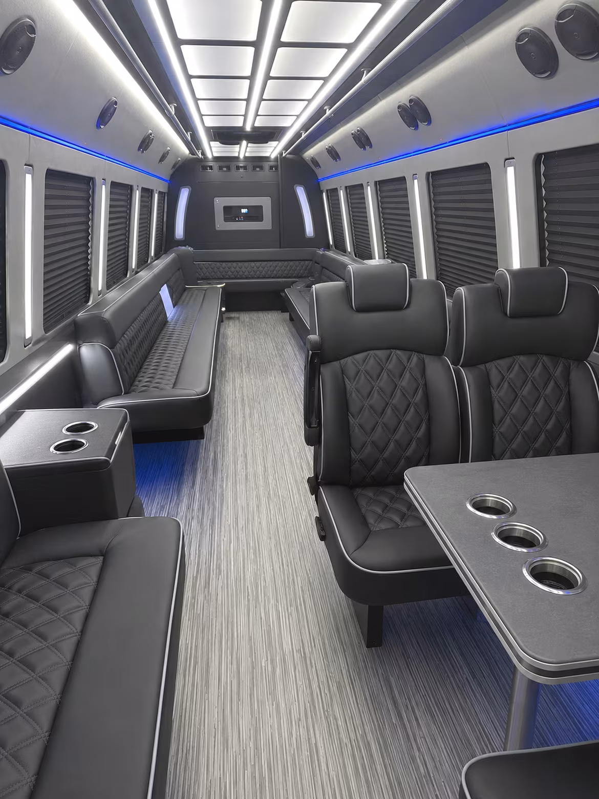 clermont 25 passenger party bus inside
