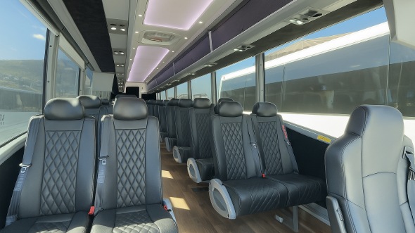 Interior of Charter Bus Company Oviedo's 20 Passenger Mini bus in Oviedo