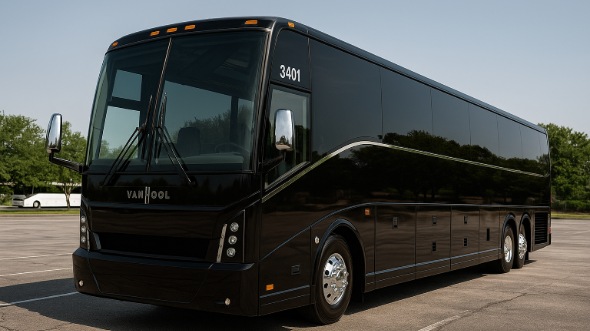 Exterior of Charter Bus Company Apopka's 54 Passenger Charter Bus in Apopka