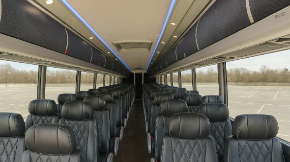 Interior of Charter Bus Company Clermont's 54 Passenger Charter Bus in Clermont
