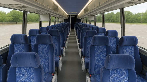 Interior of Charter Bus Company Clermont's 56 Passenger Charter Bus in Clermont