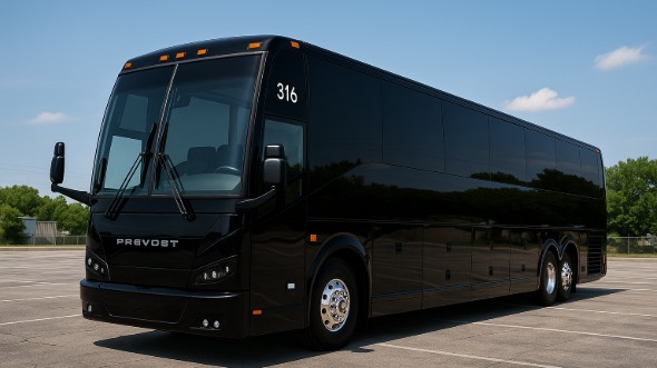 Exterior of Charter Bus Company Sanford's 56 Passenger Charter Bus in Sanford