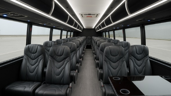 clermont 18 passenger minibus inside