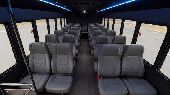 clermont 25 passenger minibus inside