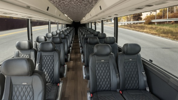 clermont 35 passenger minibus inside