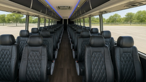 clermont 55 passenger charter bus interior