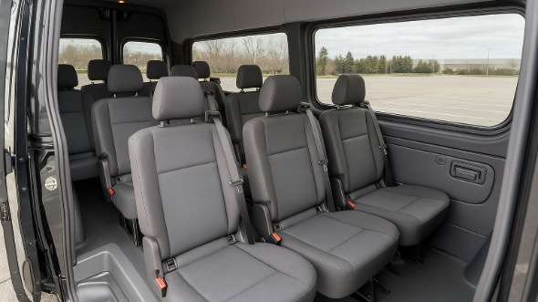 Interior of Charter Bus Company Clermont's Sprinter Van Rental With Driver in Clermont